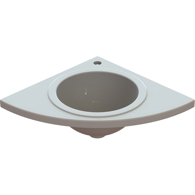 Умывальник Snail Роксана White Glossy 110A100 (55x55 см, белый глянцевый, угловой), Цвет производителя: белый глянец, фото 6