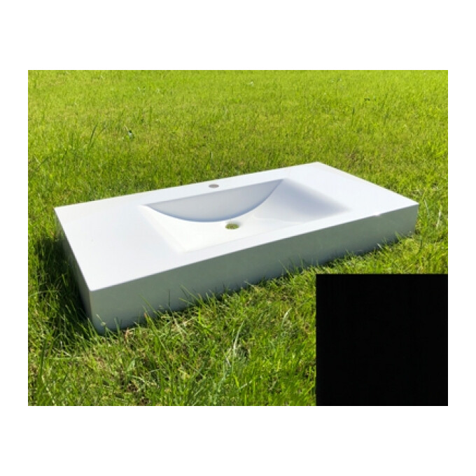 Умывальник Snail Атлант Black Glossy 163A200 (99x48 см, черный глянцевый, с крылом), Доступные размеры: 99 x 48, Цвет производителя: черный глянец, фото 2