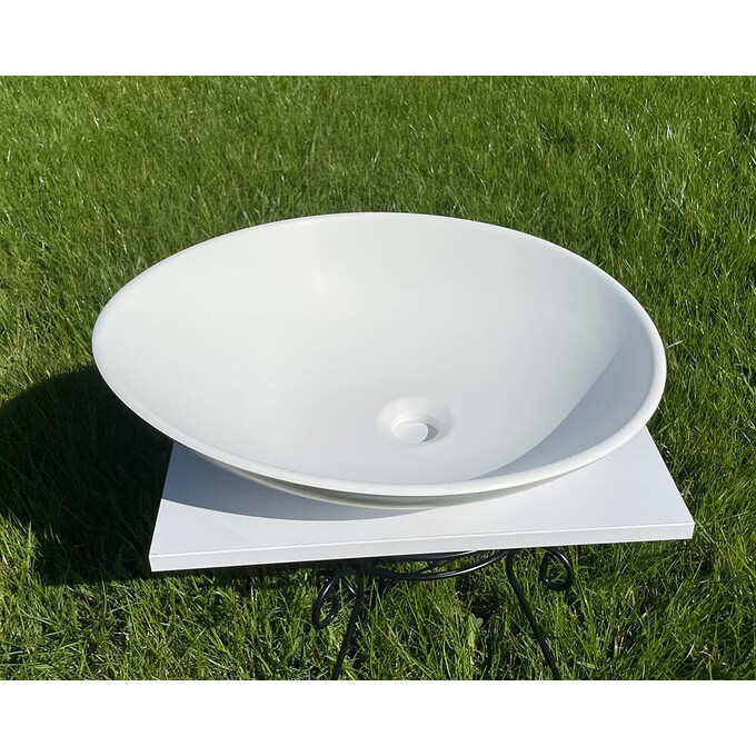 Умывальник Snail Лотос White Matt 173A100M (50x40 см, белый матовый, чаша), Цвет производителя: белый матовый, фото 4