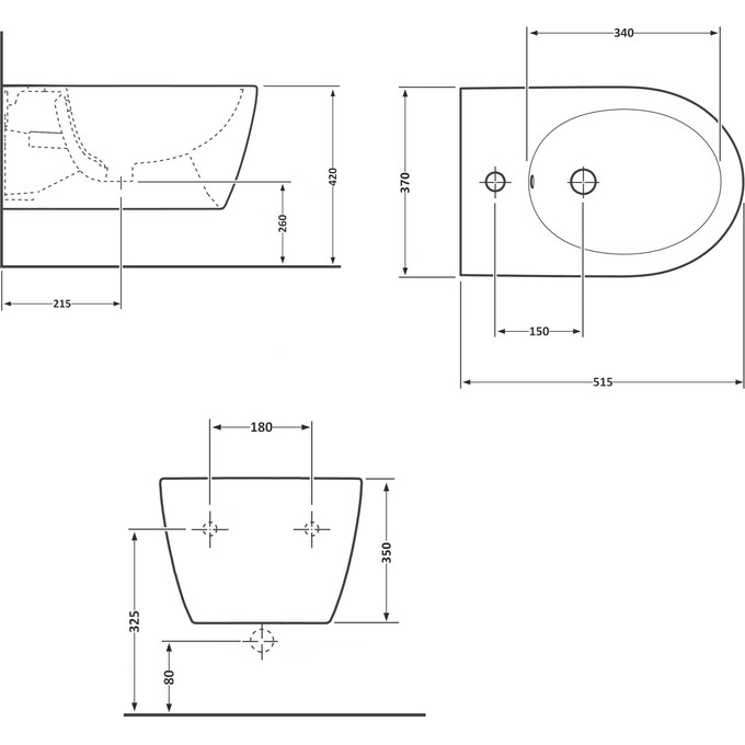 Биде подвесное Qtap Scorpio QT14551380GW, фото 7