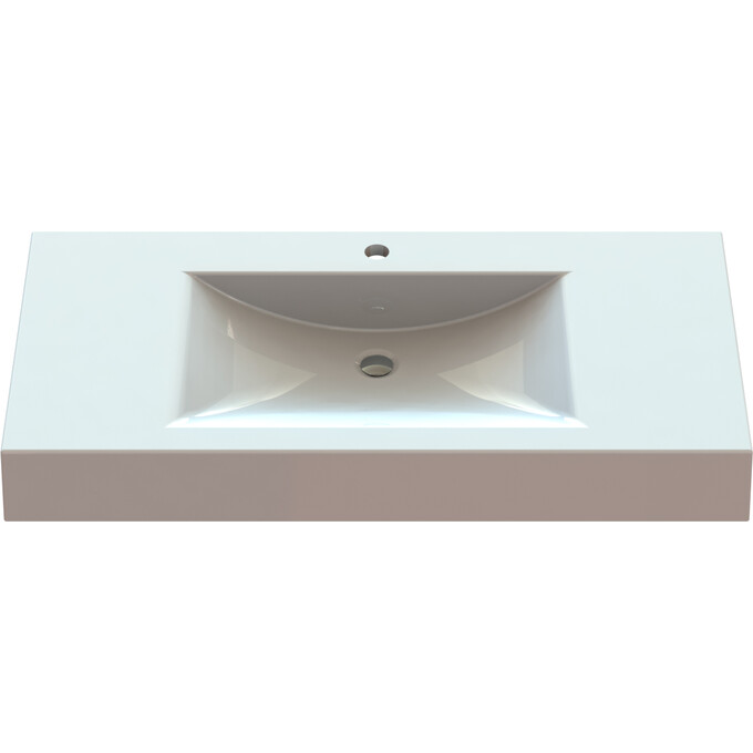 Умивальник Snail Атлант White Glossy 163A100 (99x48 см, білий глянсовий, з крилом), Доступні розміри: 99 x 48, Колір виробника: білий глянець, фото , изображение 7