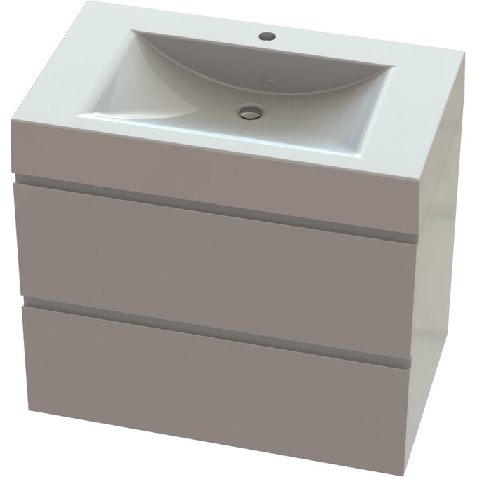 Тумба Snail Элегия с умывальником Snail Атлант 800КМ163/800A100 (80 см, белая глянцевая, подвесная), фото 5