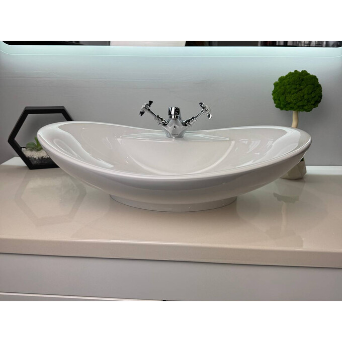 Умивальник Snail Гармонія White Glossy 102A100 (65x43 см, білий глянсовий), Колір виробника: білий глянець, фото , изображение 2