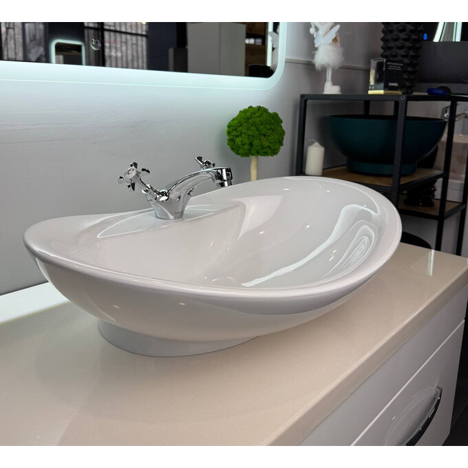 Умивальник Snail Гармонія White Glossy 102A100 (65x43 см, білий глянсовий), Колір виробника: білий глянець, фото 