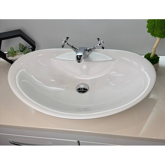 Умивальник Snail Гармонія White Glossy 102A100 (65x43 см, білий глянсовий), Колір виробника: білий глянець, фото , изображение 5