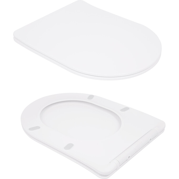 Безободковый унитаз-компакт Qtap Scorpio Ultra Quiet QT14226088AW (воронкообразный, с сиденьем), фото 5