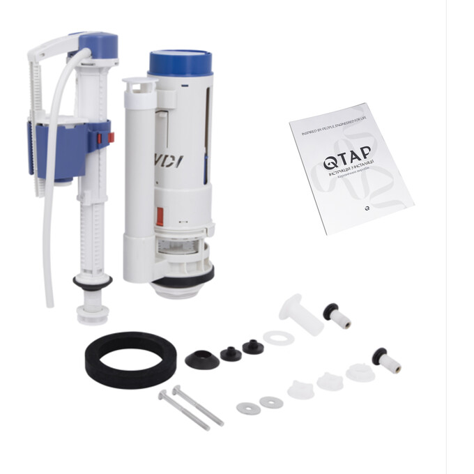 Безободковый унитаз-компакт Qtap Robin Ultra Quiet QT13226083AMB (черный матовый, воронкообразный, с сиденьем), Цвет производителя: черный матовый, фото 9