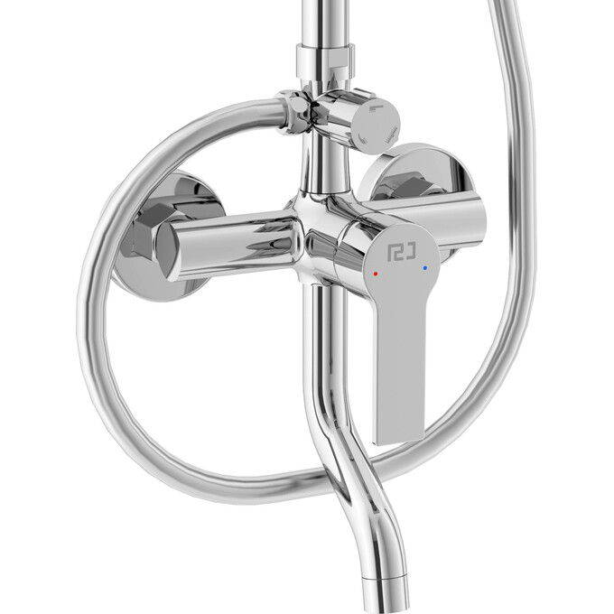 Душевая система RJ Lux P RJSP120-05CH (с изливом), фото 2