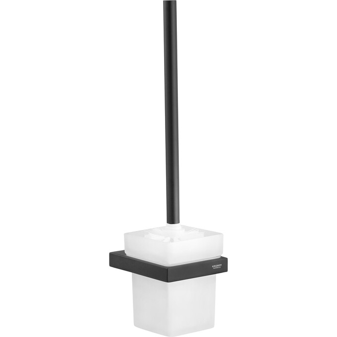 Йоржик для унітазу Kroner KRP Edelstahl Kubus SCH3910 (чорний матовий, настінний), фото 