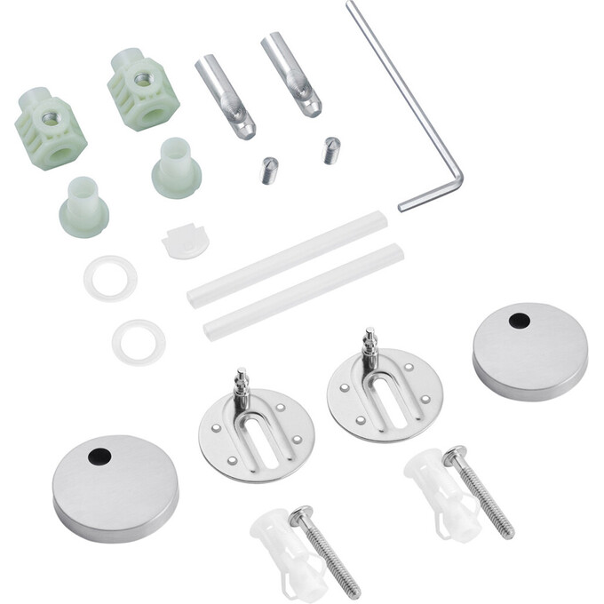 Комплект унитаз с инсталляцией 4 в 1: подвесной унитаз с сиденьем Kroner Eifel Tornado WHI483429 + инсталляция Grohe Rapid Solido 38971000 + клавиша смыва Grohe Even 389662430 + крепление к стене, фото 10