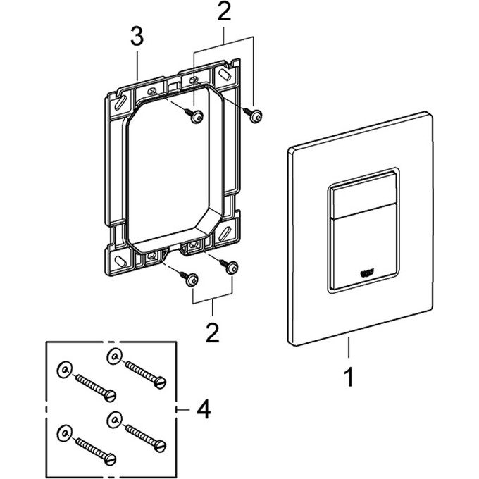 Комплект унітаз з інсталяцією 4 в 1: підвісний унітаз з сидінням Kroner Harz Tornado WHI483632 + інсталяція Grohe Rapid Solido 38971000 + клавіша змиву Grohe Even 389662430 + кріплення до стіни, фото , изображение 21