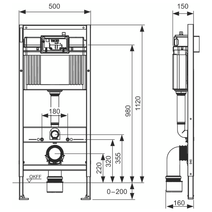 Інсталяція для унітазу 2 в 1 Tece Base 9400401 (з кріпленням до стіни), фото , изображение 3