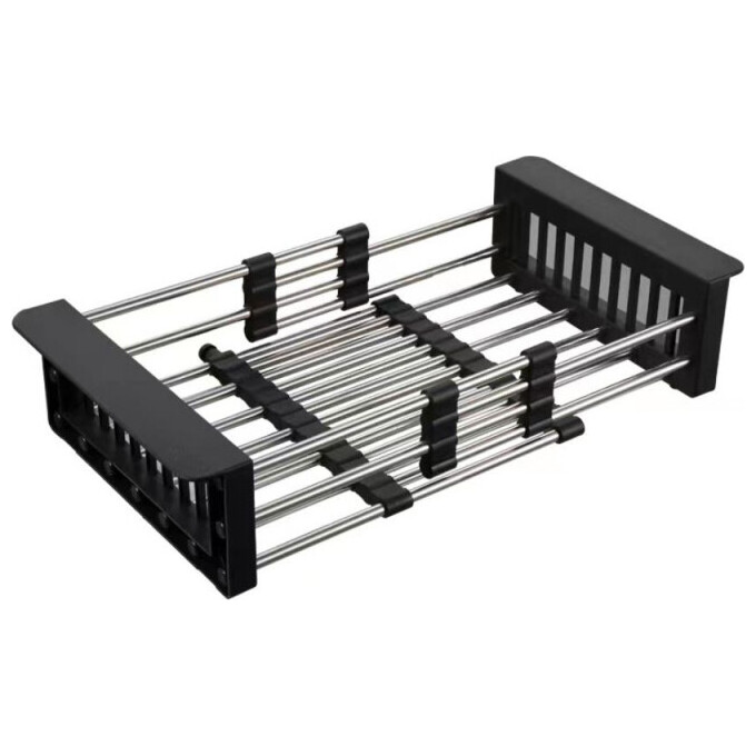 Мойка для кухни Lidz Handmade H5050HB Decor Black PVD Honeycomb LDH5050BDECPVD4836949127 (50x50 см, черный декор, 2.5/0.5 мм, с корзиной, сифоном и дозатором), Доступные размеры: 50 x 50, Цвет производителя: черный декор, Тип поверхности: декор (рифленая), фото 8