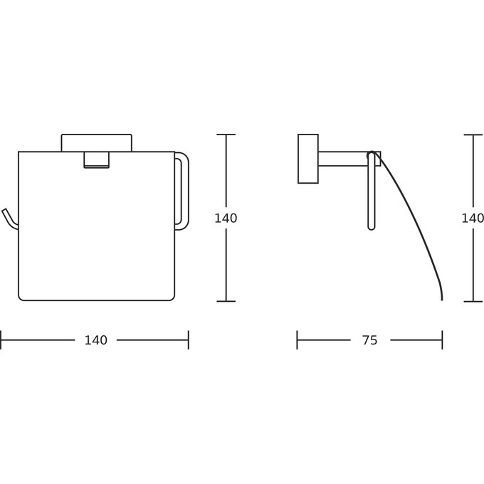 Тримач туалетного паперу VBI Mercury Chrome VBI-040213CH (хром, з кришкою), Колір виробника: хром, фото , изображение 2