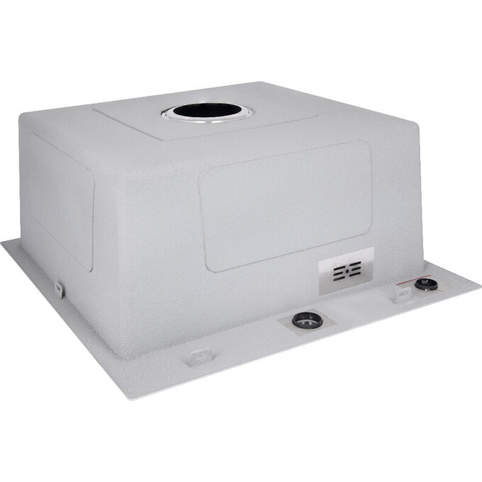 Мийка для кухні Lidz Handmade H5050H Decor Honeycomb LDH5050DEC4836549126 (50x50 см, декор, 2.5/0.5 мм, з кошиком, сифоном та дозатором), Доступні розміри: 50x50, Колір виробника: нержавіюча сталь, Тип поверхні: декор (рифленая), фото , изображение 4