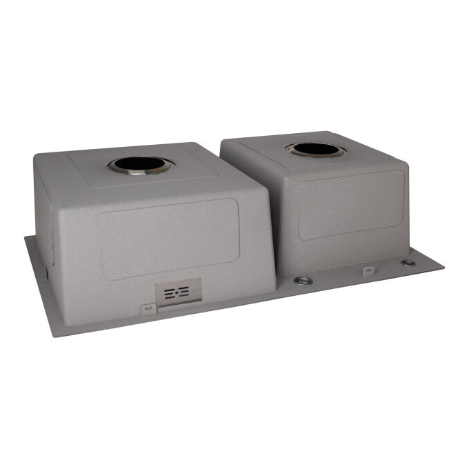 Мийка для кухні Lidz Handmade H7843 Brushed Black PVD LDH7843BPVD4558647532 (78x43 см, брошована чорна, 3.0/1.0 мм, з кошиком, сифоном та дозатором), Колір виробника: фарбований чорний, Тип поверхні: brash (брашированная, матовая), фото , изображение 17