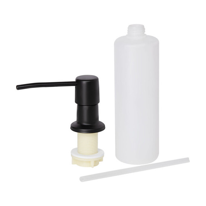 Мийка для кухні Lidz Handmade H7843 Brushed Black PVD LDH7843BPVD4558647532 (78x43 см, брошована чорна, 3.0/1.0 мм, з кошиком, сифоном та дозатором), Колір виробника: фарбований чорний, Тип поверхні: brash (брашированная, матовая), фото , изображение 19