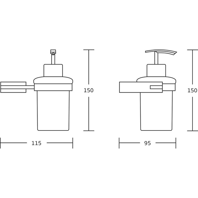 Дозатор для жидкого мыла VBI Neptune Gold VBI-040506GL (золото, настенный), Цвет производителя: золото, фото 2