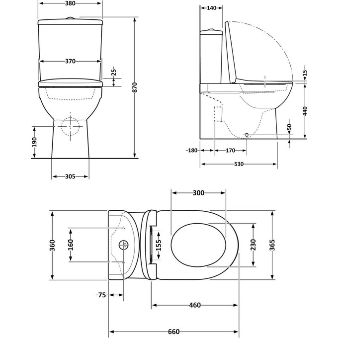 Безобідковий унітаз-компакт Qtap Virgo Ultra Quiet QT18226092AW (воронкоподібний, з сидінням), фото , изображение 9