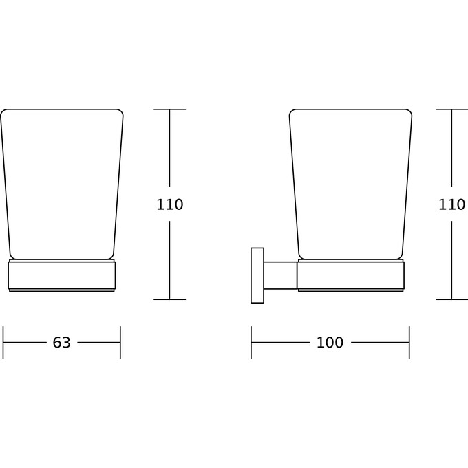 Склянка для зубних щіток VBI Mars Chrome VBI-040104CH (хром, настінна), Колір виробника: хром, фото , изображение 2