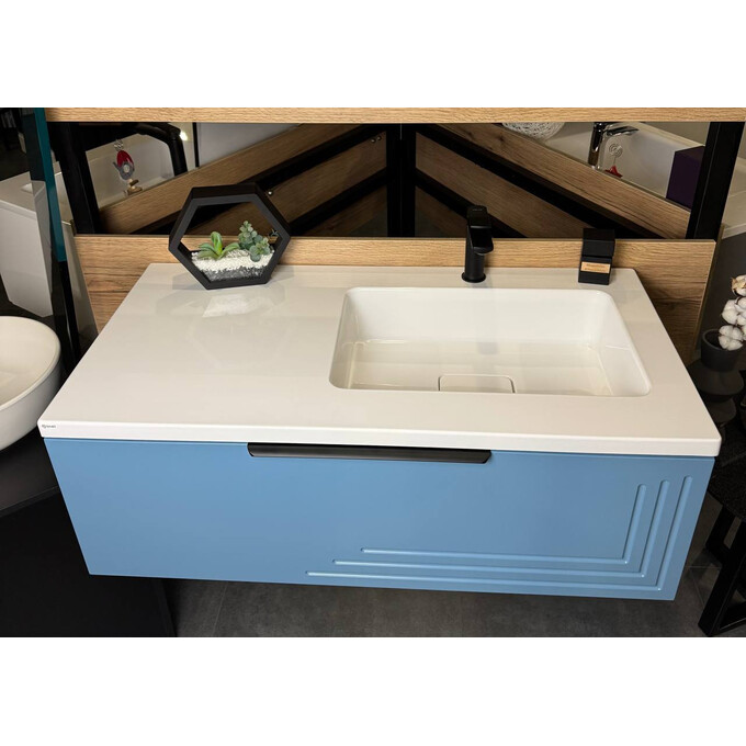 Умывальник Snail Ария L 166LA100 (100x50 см, с крылом), Доступные размеры: 100 x 50 L, Цвет производителя: белый глянец, фото 12