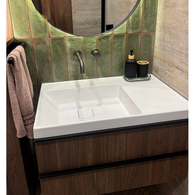 Умывальник Snail Агнес 181A100 (79x49 см, с крылом), Цвет производителя: белый глянец, фото 2