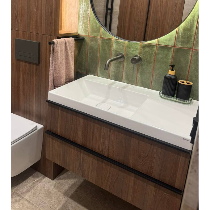 Умывальник Snail Агнес 181A100 (79x49 см, с крылом), Цвет производителя: белый глянец, фото 5