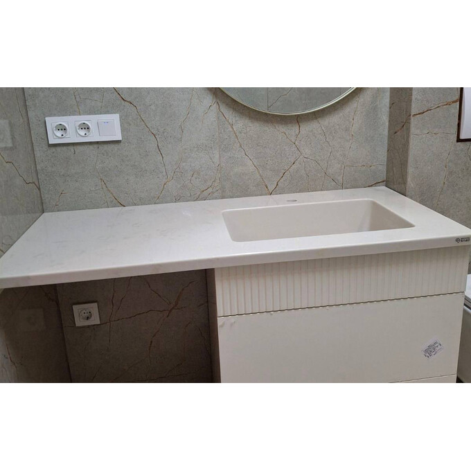 Умивальник-стільниця Snail Аляска R 167RA100 (120x50 см, з крилом), Доступні розміри: 120 x 50 R, Колір виробника: білий глянець, фото , изображение 7