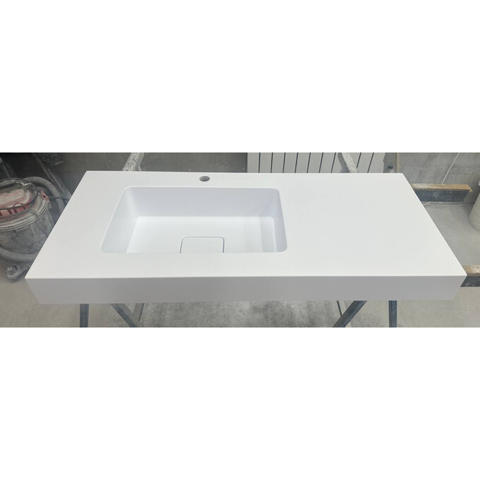 Умивальник-стільниця Snail Аляска L White Matt 167LA100M (120x50 см, білий матовий, з крилом), Доступні розміри: 120 x 50 L, Колір виробника: білий матовий, фото , изображение 2