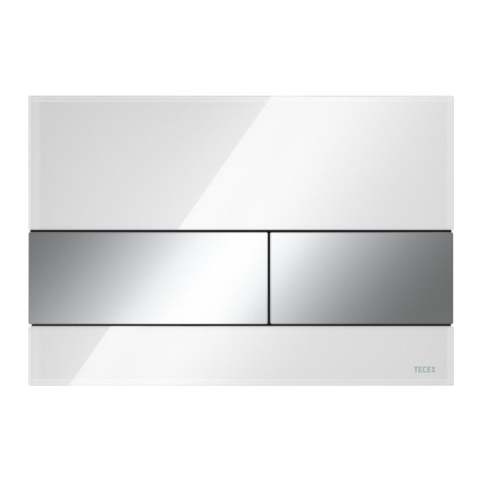 Клавіша змивна Tece Square 9240802, Колір виробника: білий глянець, хром, фото 