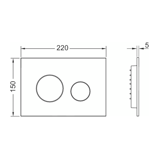 Клавиша смыва Tece Loop 9240920 (белая глянцевая), Цвет производителя: белый глянец, фото 2
