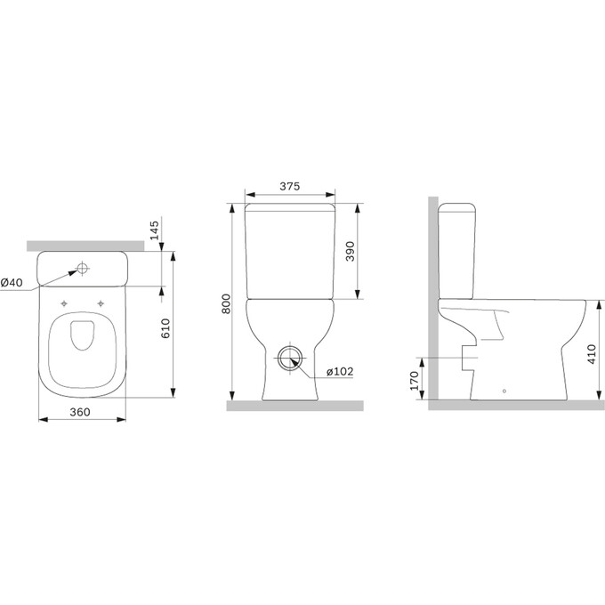 Безобіковий унітаз-компакт Am.Pm Pride AquaSpin CPA8900SC (воронкоподібний, з сидінням), фото , изображение 10