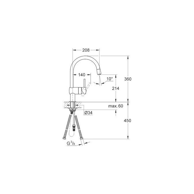 Змішувач з висувним изливом Grohe Minta 32918000, фото , изображение 3