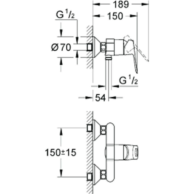 Хромированный смеситель Grohe Bau Loop 23340000, фото 7