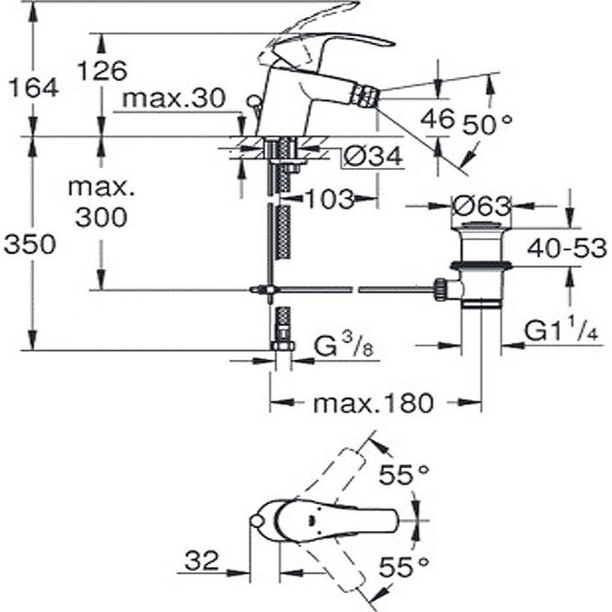 Змішувач для біде Grohe Eurosmart 32929002, фото , изображение 3