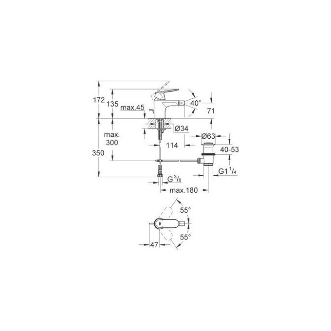 Змішувач Grohe Eurosmart Cosmopolitan 32839000, фото , изображение 3