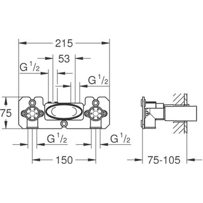 Прихована частина для термостата Grohe Grohtherm Smartcontrol 26449000, фото , изображение 2