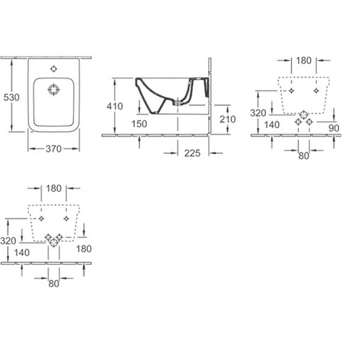 Биде подвесное Villeroy & Boch Architectura 44850001, фото 3