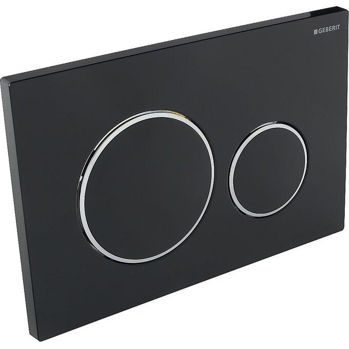 Смывная кнопка Geberit Sigma20 115.882.KM.1 (черный глянец/хром), Цвет производителя: черный глянец, хром, фото 2