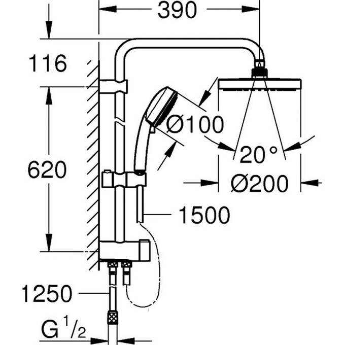 Душевая система Grohe Tempesta 27389002, фото 2