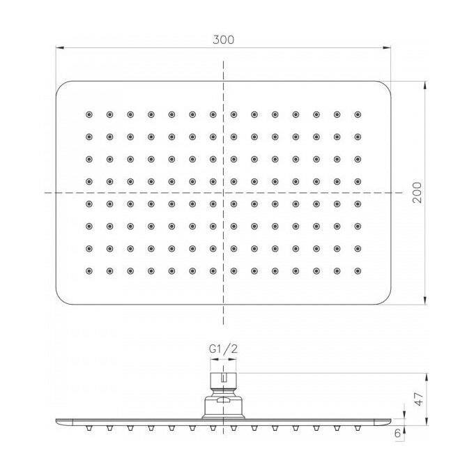 Верхній душ Imprese SQ300200SS6, фото , изображение 2