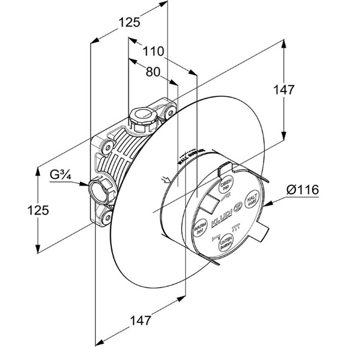 Встраиваемая часть Kludi Flexx Boxx 88011, фото 4