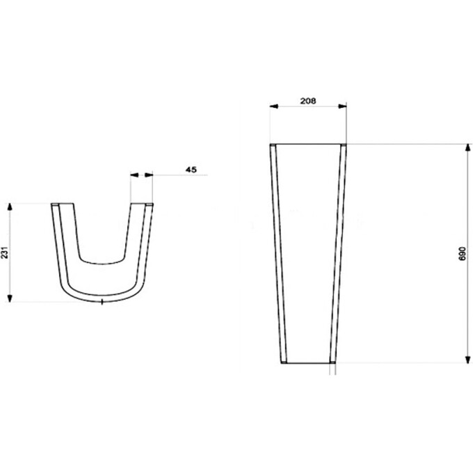 П'єдестал Am.Pm Drive C354910WH, фото , изображение 2