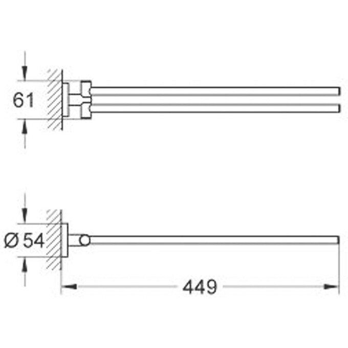 Рушникотримач Grohe Essentials 40371001, фото , изображение 2