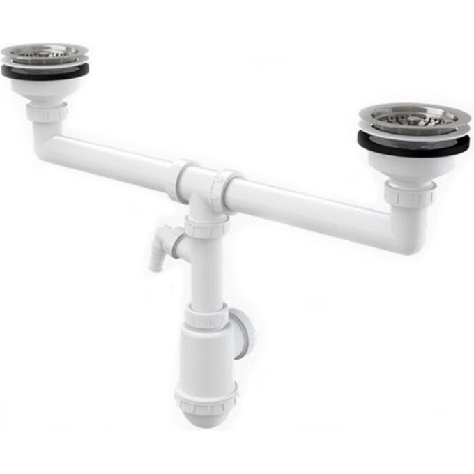 Двойной сифон под мойку Alcaplast A453P, фото 
