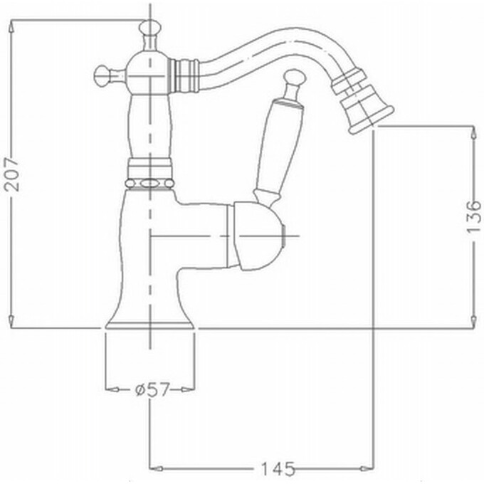 Змішувач для біде Bugnatese Oxford OXBR6323, фото , изображение 5