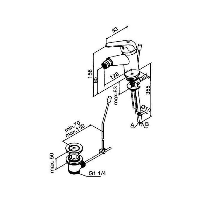 Смеситель для биде Damixa 548310000, фото 2