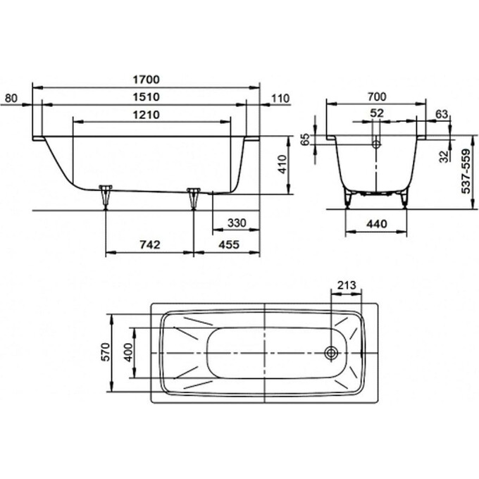 Встраиваемая ванна Kaldewei Cayono 274900010001, фото 2