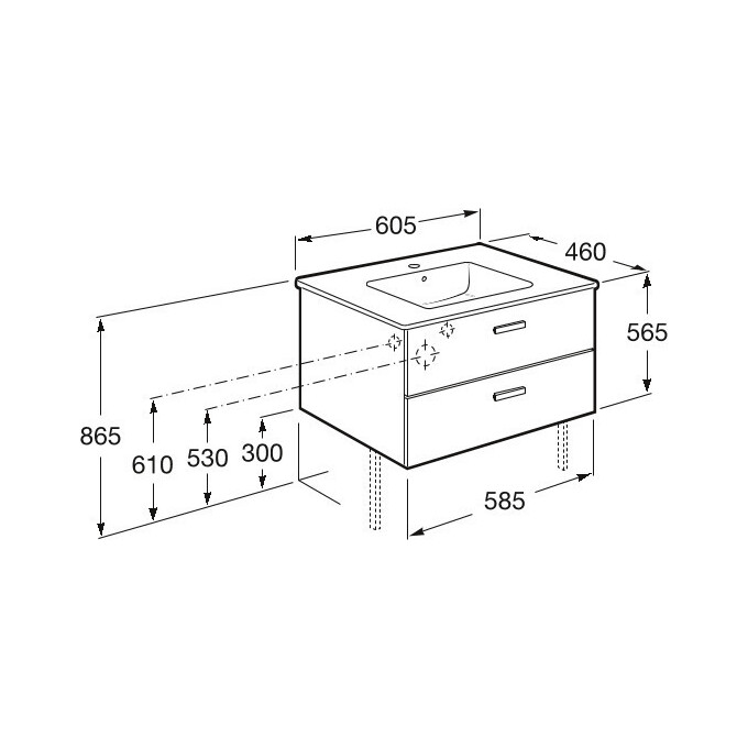 Тумба з раковиною Roca Victoria A855854423, фото , изображение 2