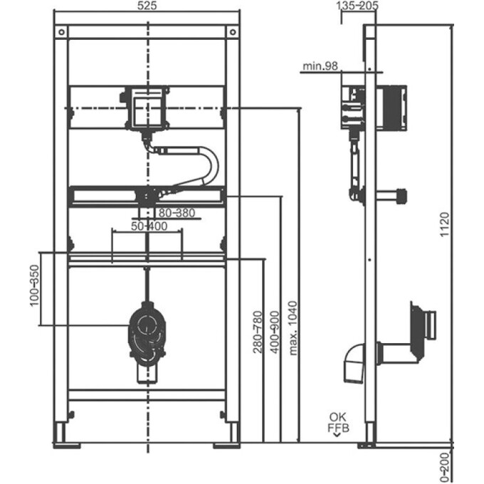 Інсталяція для пісуару Sanit Ineo 90.668.00.T000, фото , изображение 2